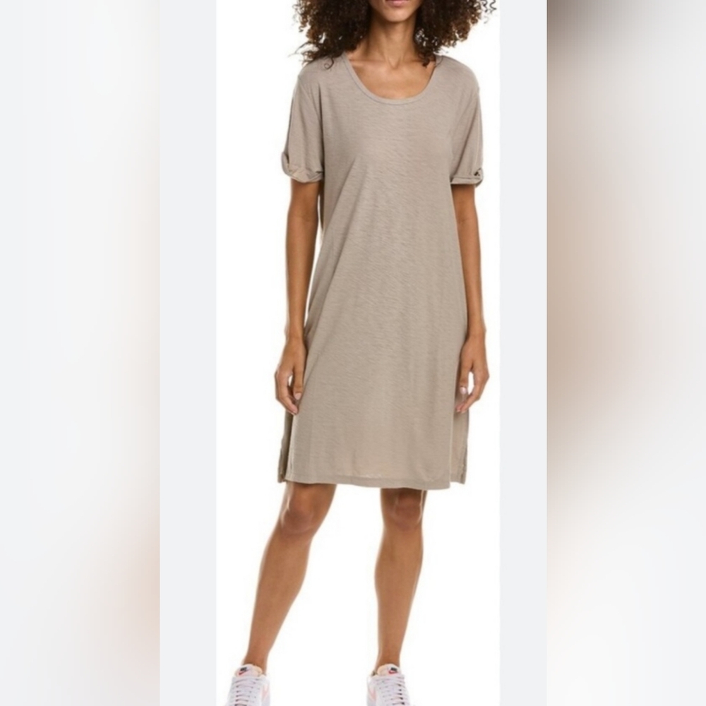 James Perse Standard Black. T Shirt Mini Dress. Size Large.  Scandi Girl.